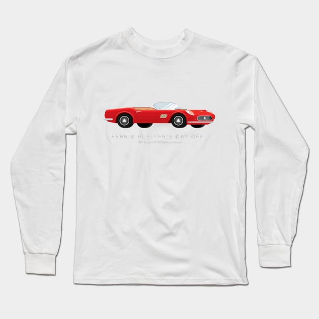 Ferris Bueller's Day Off - Famous Cars Long Sleeve T-Shirt by Fred Birchal